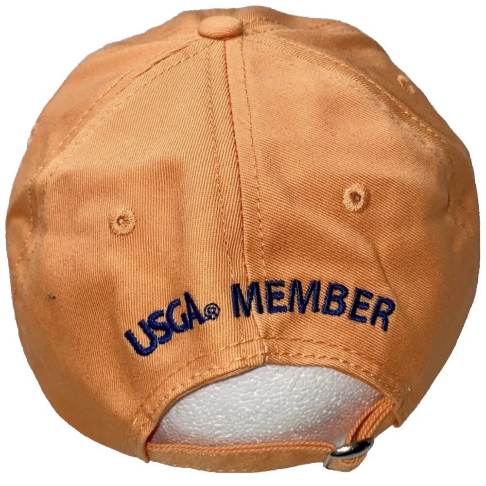 USGA Golf Cap Hat Adult OSFA Orange 2015 US Open Chambers Bay Strap Back Men’s